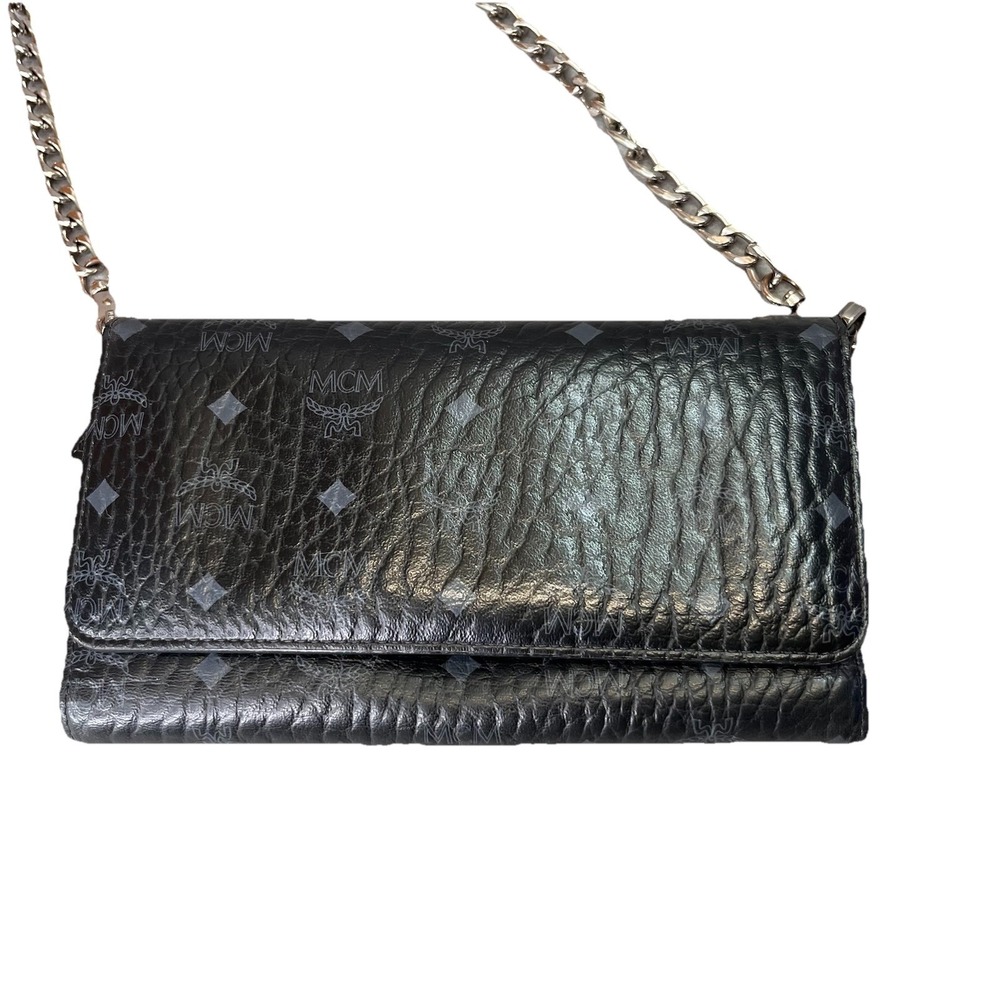 MCM Wallet on a Chain Crossbody - Black - Holds Phone *Missing Original Chain*